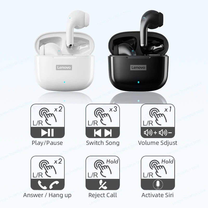 Original  LP40 Pro TWS Earphones Wireless Bluetooth 5.1 Sport Noise Reduction Headphones Touch Control 250Mah 2022 New