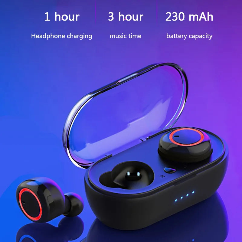 Y50 TWS Wireless Headphones Sport Earphone 5.0 Bluetooth Gaming Headset Microphone Phone Wireless Earbuds for Xiaomi Lenovo Pods