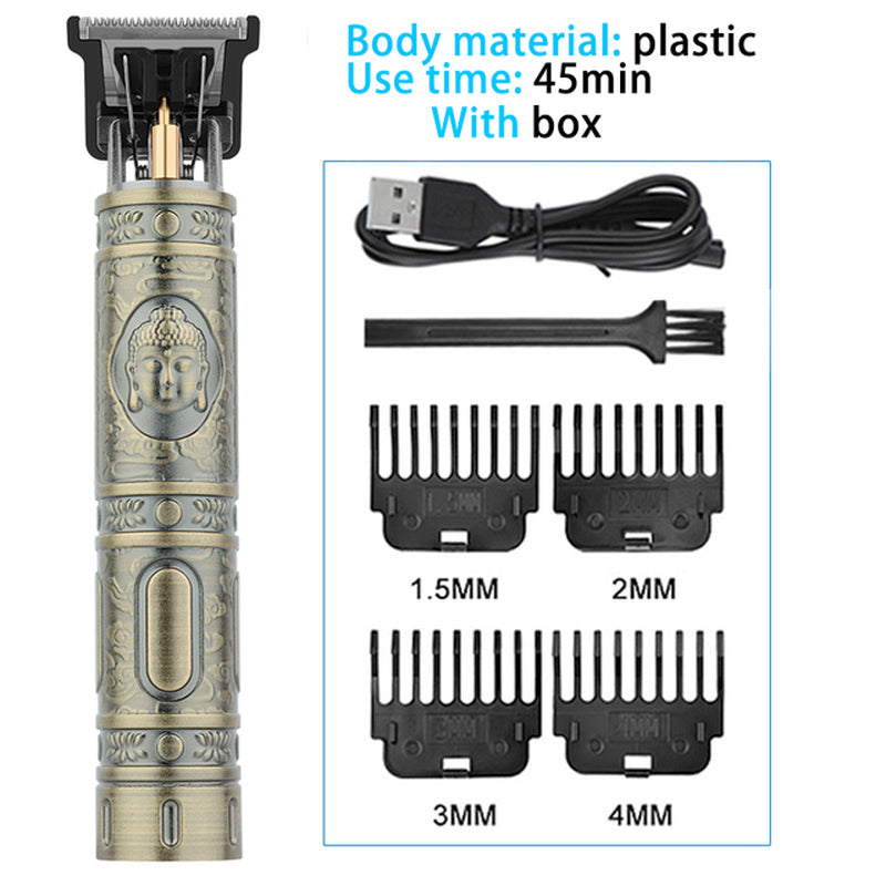 Hot Sale Vintage T9 Electric Cordless Hair Cutting Machine Professional Hair Barber Trimmer for Men Clipper Shaver Beard Lighter